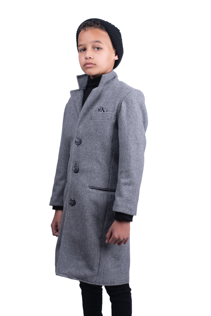 Boys Grey Coat – Daniel Daisy - Main Image
